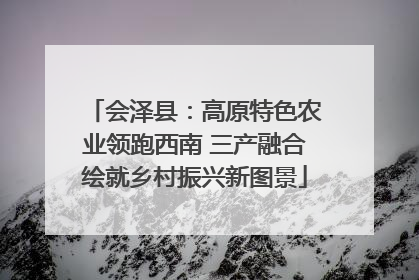 会泽县：高原特色农业领跑西南 三产融合绘就乡村振兴新图景