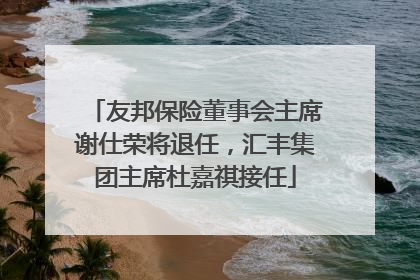 友邦保险董事会主席谢仕荣将退任，汇丰集团主席杜嘉祺接任