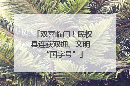双喜临门！民权县连获双拥、文明“国字号”