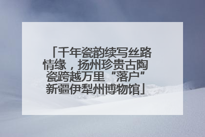 千年瓷韵续写丝路情缘，扬州珍贵古陶瓷跨越万里“落户”新疆伊犁州博物馆