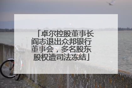 卓尔控股董事长阎志退出众邦银行董事会，多名股东股权遭司法冻结