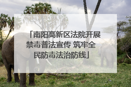 南阳高新区法院开展禁毒普法宣传 筑牢全民防毒法治防线