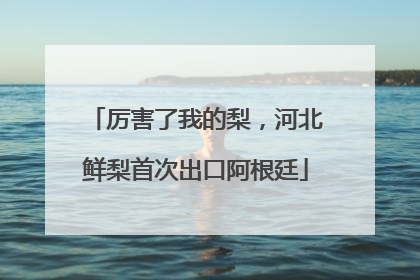 厉害了我的梨，河北鲜梨首次出口阿根廷