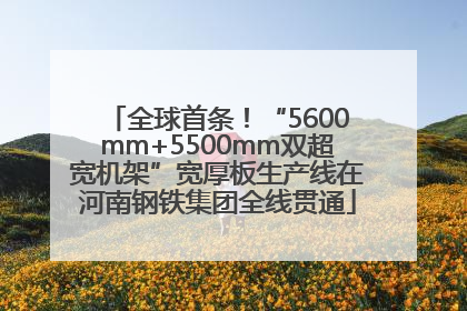 全球首条！“5600mm+5500mm双超宽机架”宽厚板生产线在河南钢铁集团全线贯通