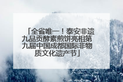全省唯一！泰安非遗九品贡酵素煎饼亮相第九届中国成都国际非物质文化遗产节