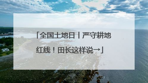 全国土地日丨严守耕地红线！田长这样说→