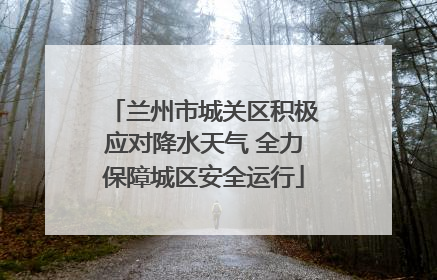兰州市城关区积极应对降水天气 全力保障城区安全运行