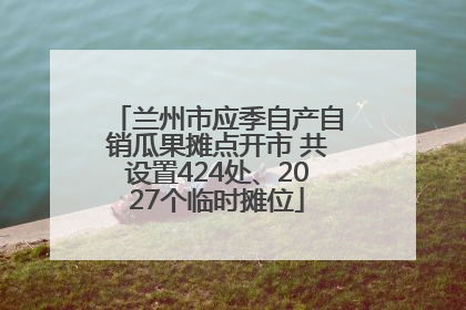 兰州市应季自产自销瓜果摊点开市 共设置424处、2027个临时摊位