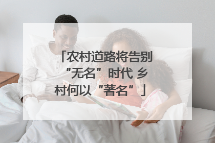 农村道路将告别“无名”时代 乡村何以“著名”