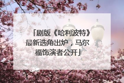 剧版《哈利波特》最新选角出炉，马尔福饰演者公开