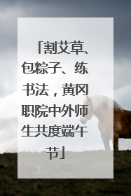 割艾草、包粽子、练书法，黄冈职院中外师生共度端午节