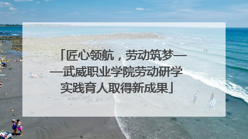 匠心领航，劳动筑梦——武威职业学院劳动研学实践育人取得新成果