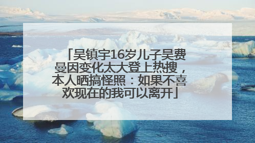 吴镇宇16岁儿子吴费曼因变化太大登上热搜，本人晒搞怪照：如果不喜欢现在的我可以离开