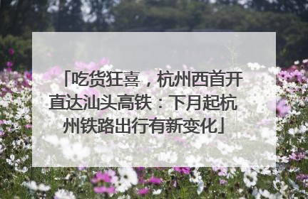 吃货狂喜，杭州西首开直达汕头高铁：下月起杭州铁路出行有新变化