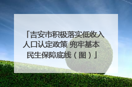 吉安市积极落实低收入人口认定政策 兜牢基本民生保障底线（图）