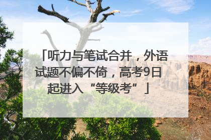 听力与笔试合并，外语试题不偏不倚，高考9日起进入“等级考”
