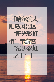 哈尔滨太阳岛风景区“阳光彩虹桥”带游客“漫步彩虹之上”