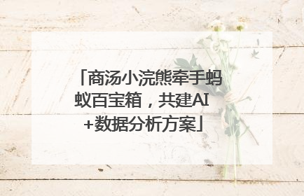 商汤小浣熊牵手蚂蚁百宝箱，共建AI+数据分析方案
