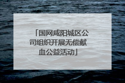 国网咸阳城区公司组织开展无偿献血公益活动
