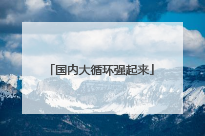 国内大循环强起来