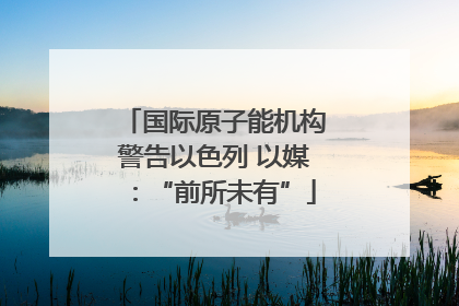 国际原子能机构警告以色列 以媒：“前所未有”