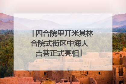 四合院里开米其林 合院式街区中海大吉巷正式亮相