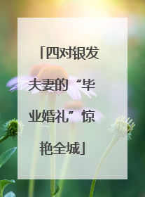四对银发夫妻的“毕业婚礼”惊艳全城