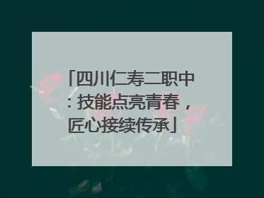 四川仁寿二职中：技能点亮青春，匠心接续传承