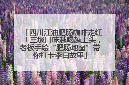 四川江油肥肠咖啡走红！三级口味越喝越上头，老板手绘“肥肠地图”带你打卡李白故里