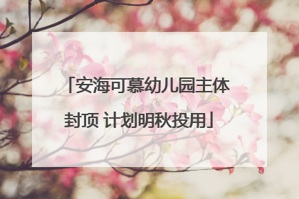 安海可慕幼儿园主体封顶 计划明秋投用