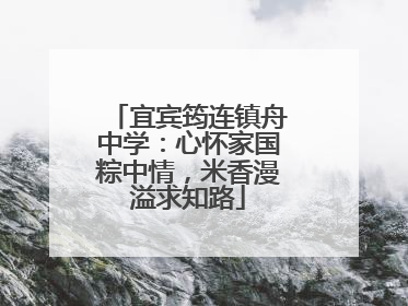 宜宾筠连镇舟中学：心怀家国粽中情，米香漫溢求知路