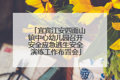 宜宾江安四面山镇中心幼儿园召开安全应急逃生安全演练工作布置会