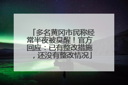 多名黄冈市民称经常半夜被臭醒！官方回应：已有整改措施，还没有整改情况