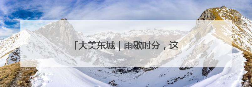 大美东城｜雨歇时分，这里藏着一片会呼吸的绿境