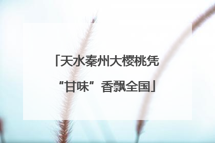 天水秦州大樱桃凭“甘味”香飘全国