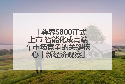 尊界S800正式上市 智能化成高端车市场竞争的关键核心丨新经济观察