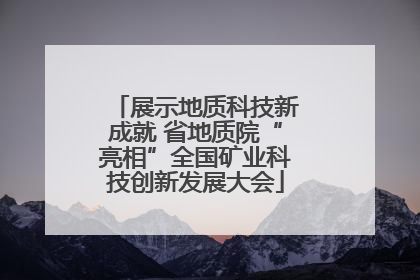 展示地质科技新成就 省地质院“亮相”全国矿业科技创新发展大会