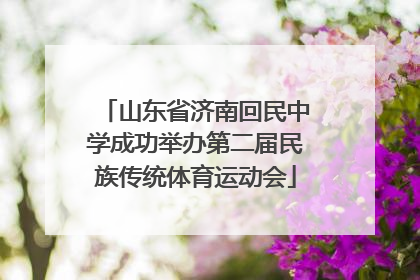 山东省济南回民中学成功举办第二届民族传统体育运动会