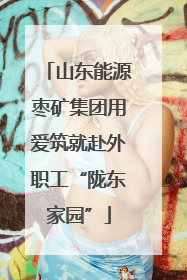 山东能源枣矿集团用爱筑就赴外职工“陇东家园”