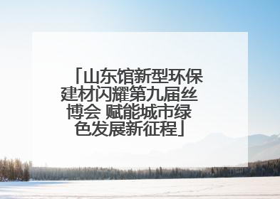 山东馆新型环保建材闪耀第九届丝博会 赋能城市绿色发展新征程