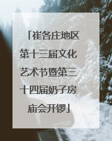崔各庄地区第十三届文化艺术节暨第三十四届奶子房庙会开锣