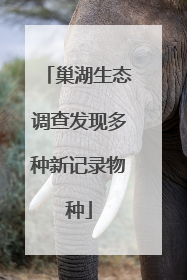 巢湖生态调查发现多种新记录物种