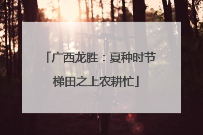 广西龙胜：夏种时节 梯田之上农耕忙