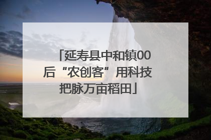 延寿县中和镇00后“农创客”用科技把脉万亩稻田