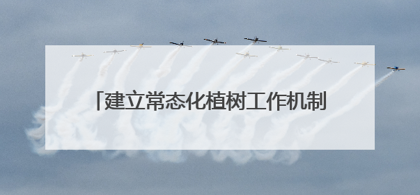 建立常态化植树工作机制 扎实推进“绿满陇原”行动 市公安局预计年底前完成1402亩绿化任务