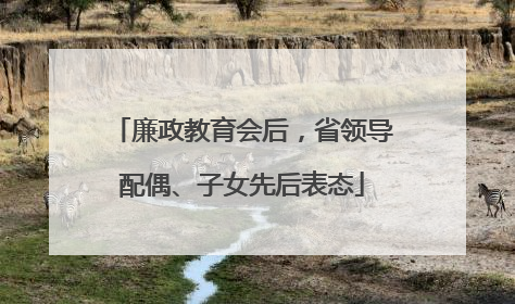 廉政教育会后，省领导配偶、子女先后表态