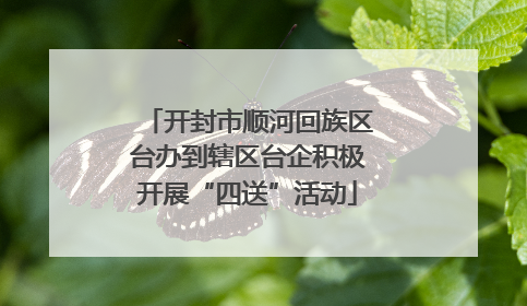 开封市顺河回族区台办到辖区台企积极开展“四送”活动