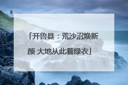 开鲁县：荒沙沼焕新颜 大地从此着绿衣