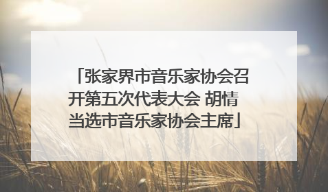 张家界市音乐家协会召开第五次代表大会 胡情当选市音乐家协会主席