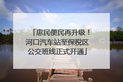 惠民便民再升级！河口汽车站至保税区公交班线正式开通